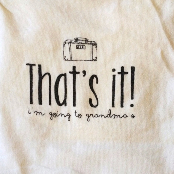 indigo baby ivory grandma graphic short sleeve bodysuit diaper shirt 6 months - Picture 4 of 7